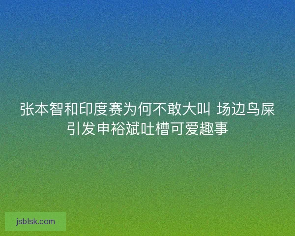 张本智和印度赛为何不敢大叫 场边鸟屎引发申裕斌吐槽可爱趣事